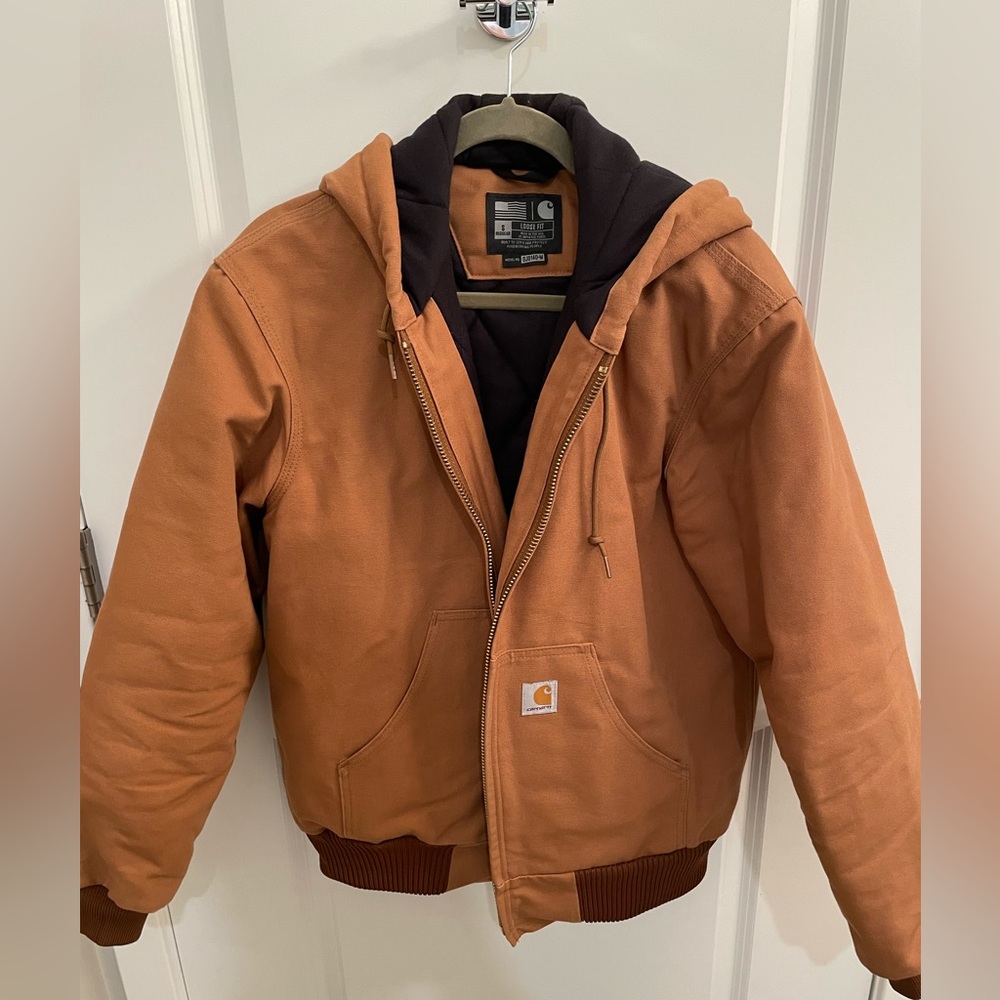 Carhartt Loose Fit Firm Duck Insulated Flannel Lined Active Jac